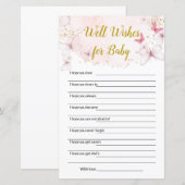 Boterfly-wensen voor Baby Baby shower games (Voorkant / Achterkant)