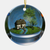 Boterfly Wereldbol Ornament (Voorkant)
