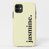 Botergeel Effen Kleur Elegante Naam Case-Mate iPhone Case (Achterkant)
