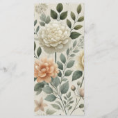 Botergeel Waterverf Floral Elegant en Modern Menu (Achterkant)