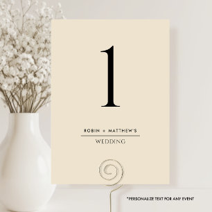 Botergele Elegante en Eenvoudige Tafelkaart