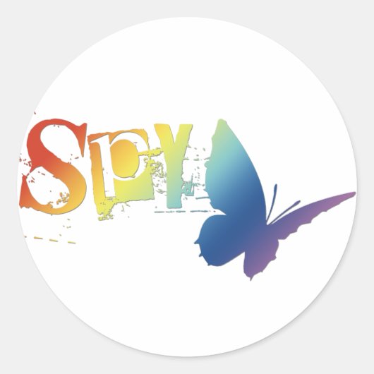 boterSPY. Ronde Sticker (Voorkant)