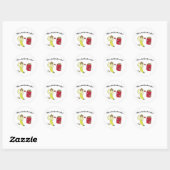 Boterstickers voor bananen en pinda's ronde sticker (Vel)