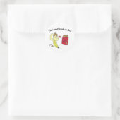 Boterstickers voor bananen en pinda's ronde sticker (Tas)