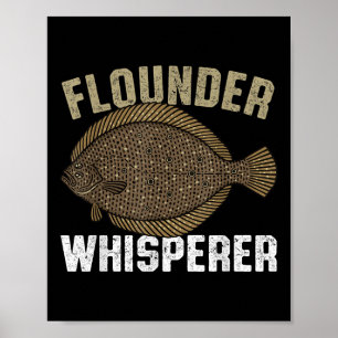 Botervisfluisteraar, Platvis Zomerbotervis Vis Poster