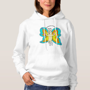Botervlieg aan de touwfitness hoodie