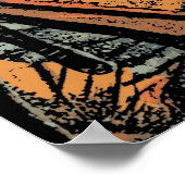 Botervlieg abstracte kunst poster (Hoek)