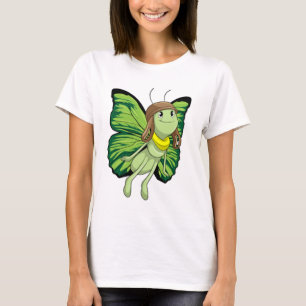 Botervlieg als piloot met piloot-pet t-shirt