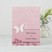 Botervlieg en bloemen kaart (Staand voorkant)