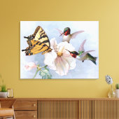 Botervlieg en luchtvogels canvas afdruk (Insitu (Woonkamer))