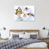 Botervlieg en luchtvogels canvas afdruk (Insitu (Slaapkamer))