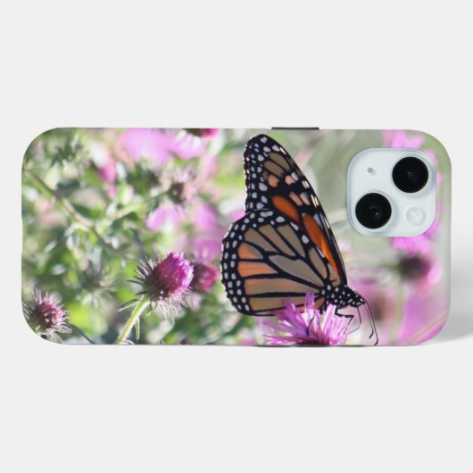 Botervlieg en Paarse weidebloemen Case-Mate iPhone Case (Achterkant (horizontaal))