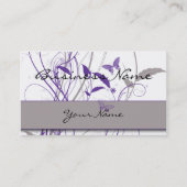 Botervlieg in Paars en grijs Visitekaartje (Voorkant)