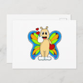 Botervlieg met hart briefkaart (Voorkant / Achterkant)