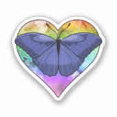 Botervlieg met hart sticker (Voorkant)