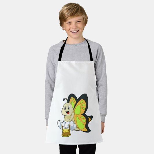 Botervlieg met honing schort (Gedragen)