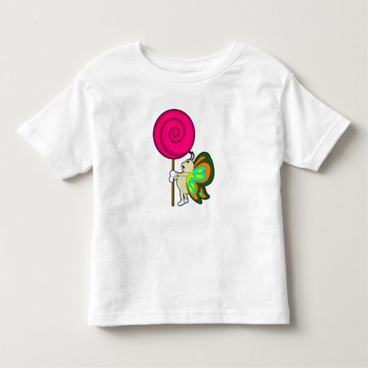 Botervlieg met Lollipop Kinder Shirts (Voorkant)