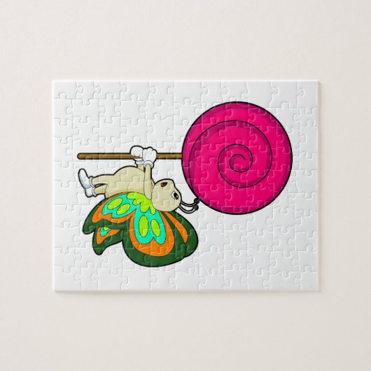 Botervlieg met Lollipop Legpuzzel (Horizontaal)