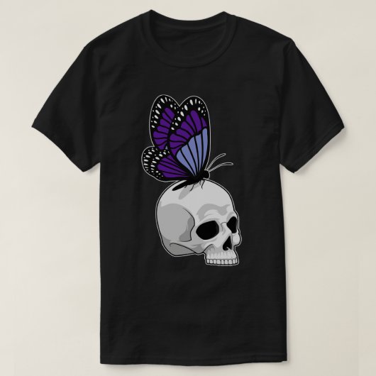 Botervlieg met schedel t-shirt (Design voorkant)