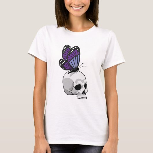 Botervlieg met schedel t-shirt (Voorkant)