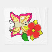 Botervlieg met ventilator fleece deken (Voorkant (Horizontaal))