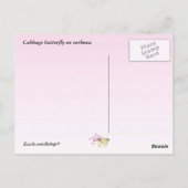 Botervlieg op bloemen briefkaart (Achterkant)