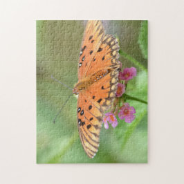 Botervlieg op een bloem in een lokaal park legpuzzel