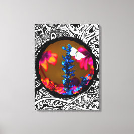 Botervlieg op een ventilator canvas afdruk