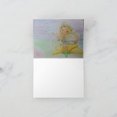 Botervlieg op gele bloem bedankkaart (Binnen)