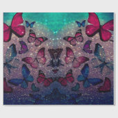 Botervlieg op Glitter Cadeaupapier (Vlak)