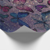 Botervlieg op Glitter Cadeaupapier (Hoek)