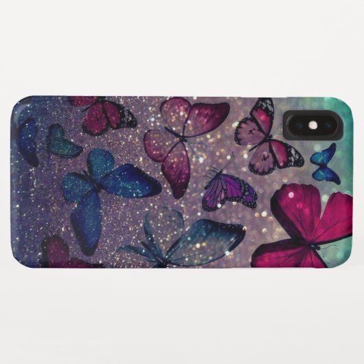 Botervlieg op Glitter Case-Mate iPhone Case (Achterkant (horizontaal))