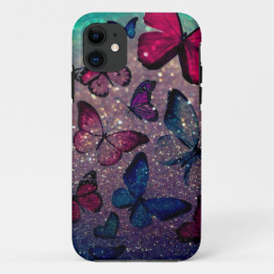 Botervlieg op Glitter iPhone 11 Hoesje