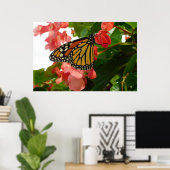 Botervlieg op het Poster van de Rode Bloemen (Thuiskantoor)