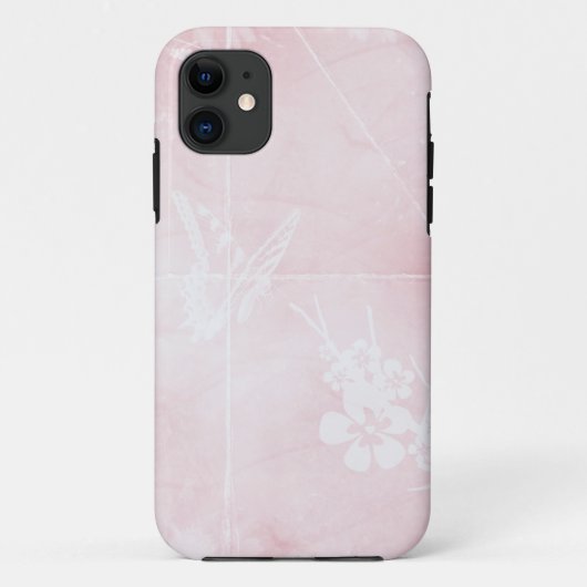 Botervlieg op roze Case-Mate iPhone case (Achterkant)