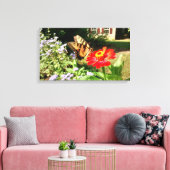 Botervlieg op ventilator voor huis - horizontaal canvas afdruk (Insitu (Woonkamer))