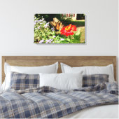 Botervlieg op ventilator voor huis - horizontaal canvas afdruk (Insitu (Slaapkamer))