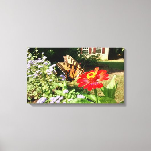 Botervlieg op ventilator voor huis - horizontaal canvas afdruk (Voorkant)