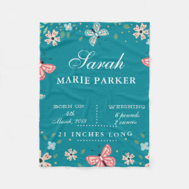 Botervlieg Tuin Baby Voetplank Fleece Deken