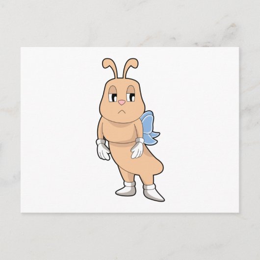 Botervlieg zonder vleugels briefkaart (Voorkant)