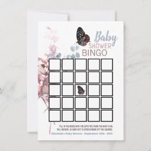 Botervliegbladeren, elegant Baby shower Bingo