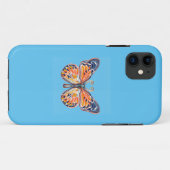 Botervliegblauw Case-Mate iPhone Case (Achterkant (horizontaal))