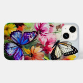 Botervliegen en bloemen Case-Mate iPhone case (Achterkant (horizontaal))