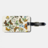 Botervliegen en bloemen Illustratie 1 Bagagelabel (Achterkant horizontaal)