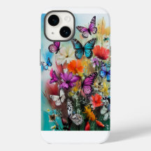 Botervliegen en bloemen