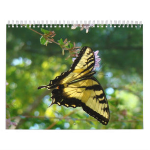 Botervliegen en bloemen kalender