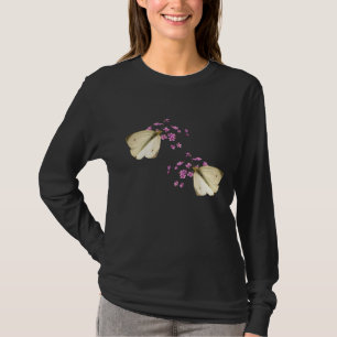 Botervliegen en bloemen t-shirt