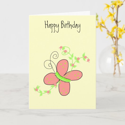 Botervliegen en wijnstokken Verlangde wijn Kaart (Gele Bloem)