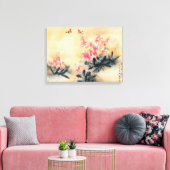 Botervliegen in de lente canvas afdruk (Insitu (Woonkamer))