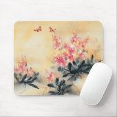 Botervliegen in de lente muismat (Met muis)